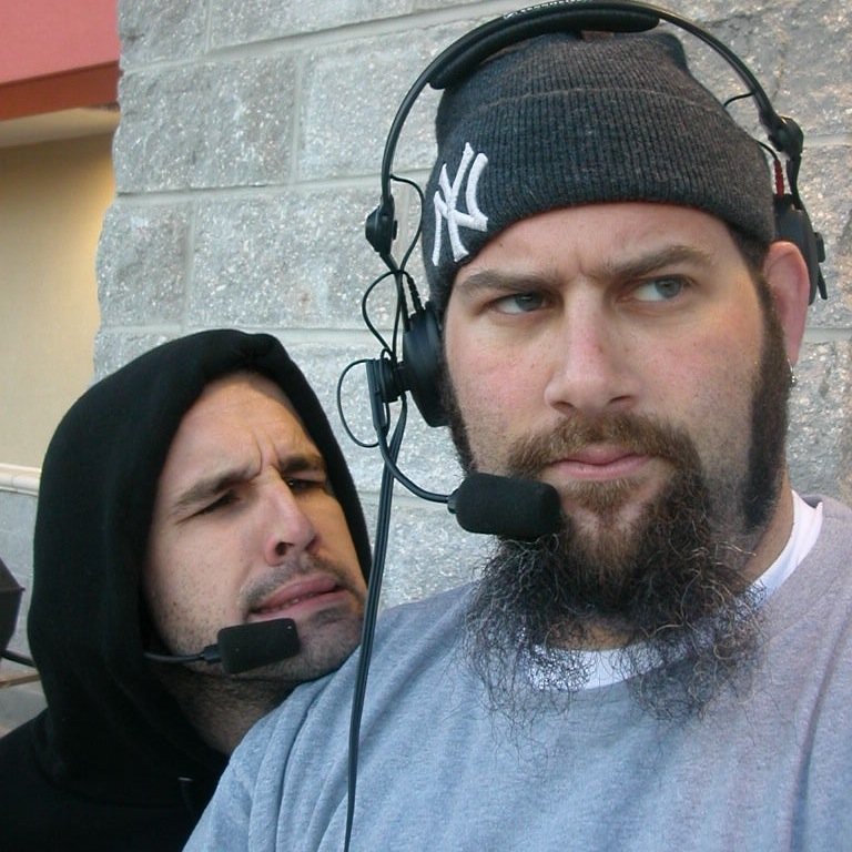 Two guys with microphones