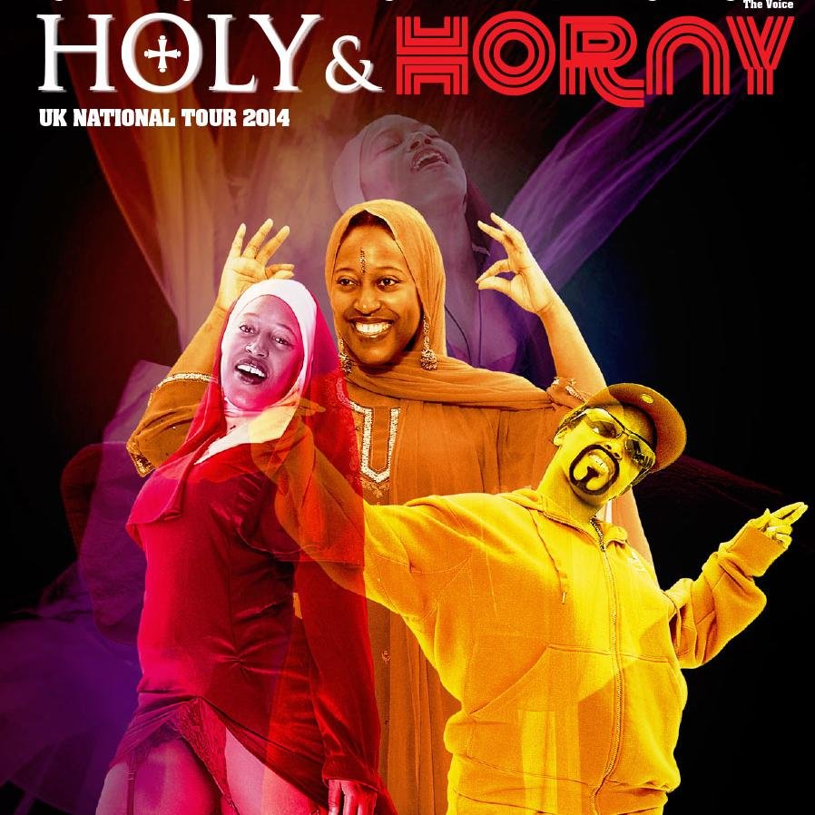 Holy & Horny is a hilarious,powerful, deeply moving play celebrating spirituality and sensuality;exploring thought provoking concepts of Race,Gender & Sexuality