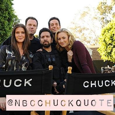 Reminiscing NBC Chuck's moments and quotes. #Chuck.#Chucksters. Forever #ChuckLivesOn.
Est. Aug 22,2014