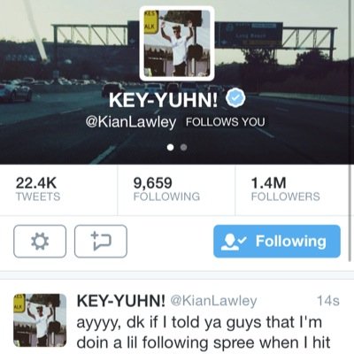 follow @frantandillon and rt this: https://t.co/RyEn8KgJLb and he'll dm you to @KianLawley! :)