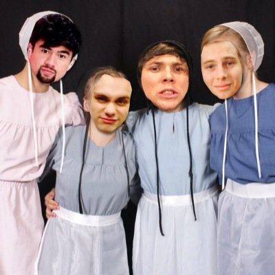 4/4 members of the punk rock amish mafia