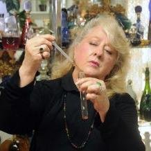 Diana Diamonds creating a custom Pheromone Perfume at Crazy Mama's Celestial Emporium est: 1972.