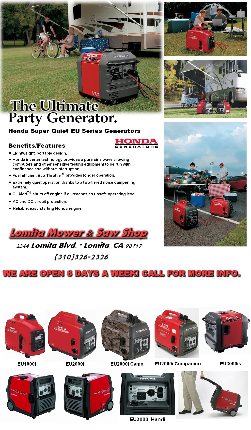 Outdoor Power Equipment Sales & Service: Honda Generators & Lawn mowers, Complete line of STIHL - STIHL Elite Dealer