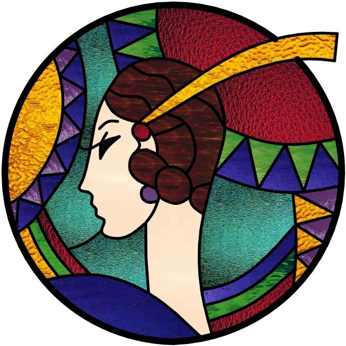 Custom stained glass windows, mosaics and pet portraits.