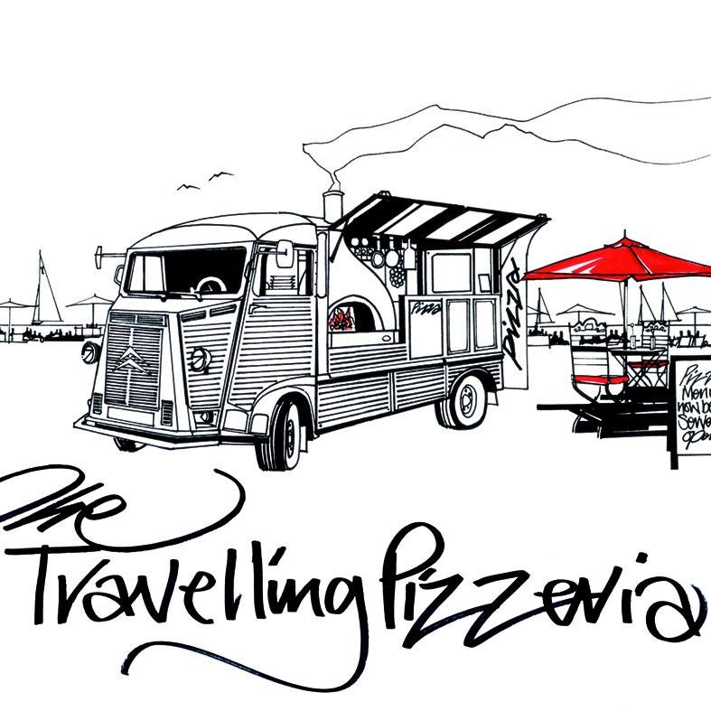 Delicious wood-fired pizzas from a Devon-based  vintage Citroen H van.