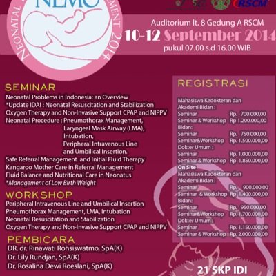 Neonatal Emergency Management 2014 | 10-12 September 2014 @ Gedung A RSCM