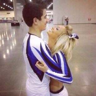 Proud girlfriend of a male cheerleader.