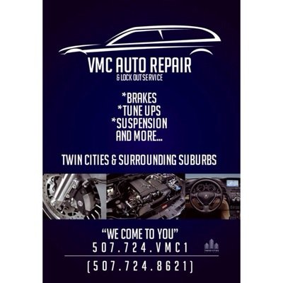 For Mobile Auto Services Call Or Text 1.507.724.8621. 

We come to you for your convenience