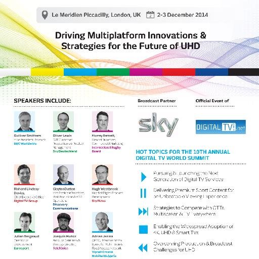 This year’s annual Digital TV World Summit is returning to London on the 2nd and 3rd December for its 10th anniversary.