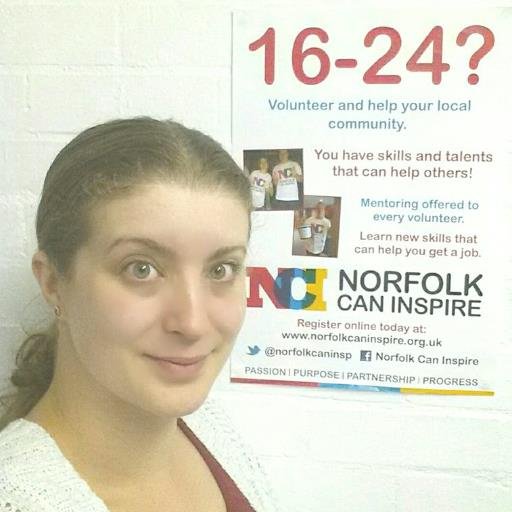 Norwich Coordinator for Norfolk Can Inspire. Helping young people in Norwich & Norfolk get into volunteer work