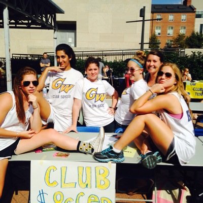 The GW Women’s Club Soccer team is a student organization consisting of female soccer players who seek to play competitive soccer and improve their skills