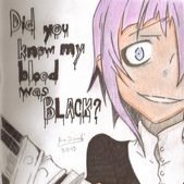 I an the Demon Swordsman Crona. I-I apologize about Ragnarock in advance.. *An evil grin spreads across his lips* My blood is black, ya know?