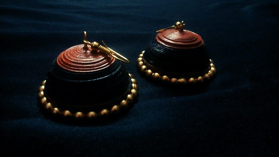 Hand made customized paper jhumkas... 

For Handmade paper jewellery mail us at diyajhumkas@gmail.com or inbox us in Facebook.