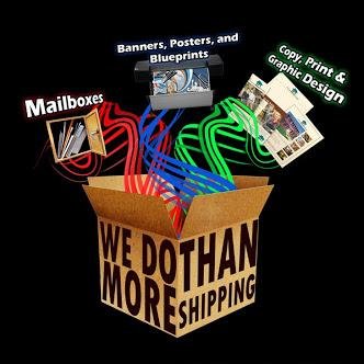 Did you know that we do more than shipping? We can also help you with blueprints, printing, large format prints, & custom invitations and notary services.