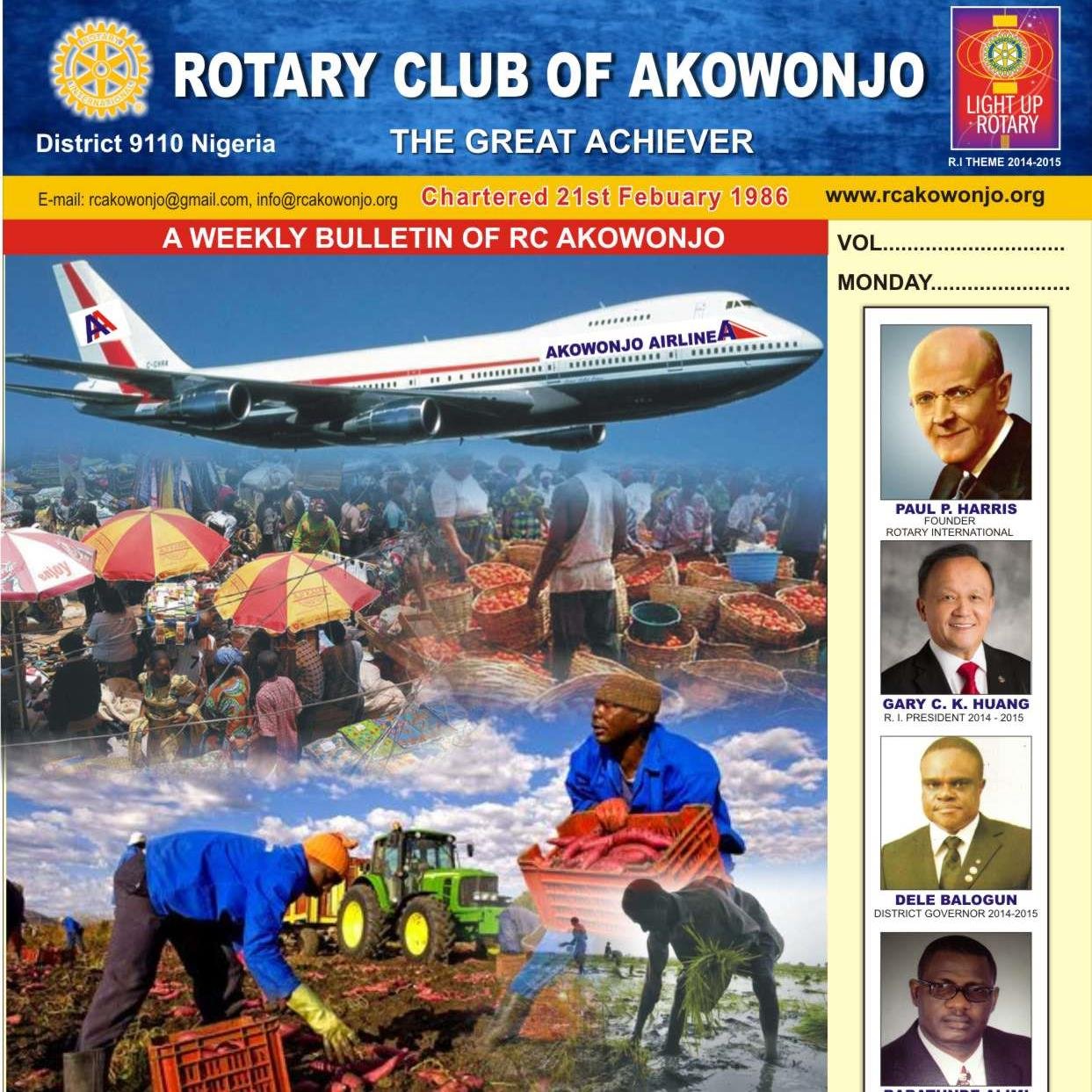 Rotary Club of Akowonjo is a part of @Rotary serving under District 9110, Nigeria
