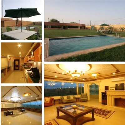 مجمع استراحات مكون من عدد 8 \ استراحات \ مفروش \ مسابح \ مسطحات خضراء \ مراجيح للاطفال \ للاجار اليومي والشهري جوال / 0558124441