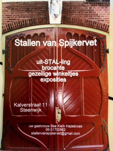 Monumentaal pand | Brocante | Exposities | Stellingen| Goede doelen | Bea Klein Hazebroek | Steenwijk