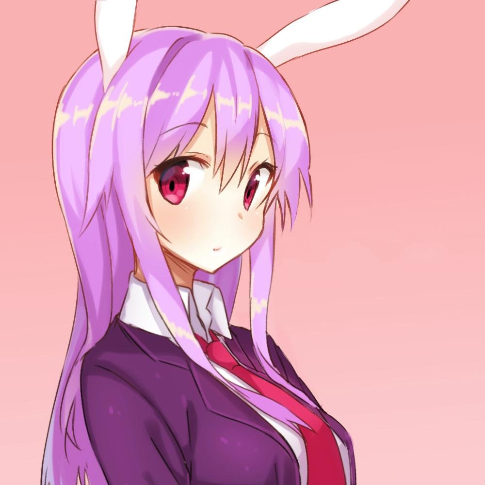 Reisen here~ I'm one of the legendary lunar rabbits who have fled from the Moon to Earth~ #Bunny #TouhouNotReally #SecretMasochist Have I mentioned I'm a bunny?