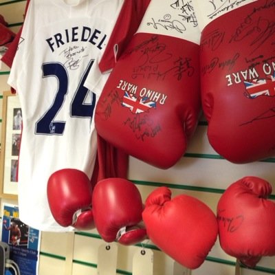 sponsor of snooker/dart players & boxers I also put on evening shows with sporting stars. Autograph & trophy shop owner.