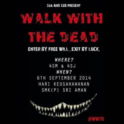 A haunted house for SMK (P) Sri Aman's Hari Keusahawanan.6th September.Follow us for updates and sneak peeks of what's to come! Enter by free will.Exit by luck.
