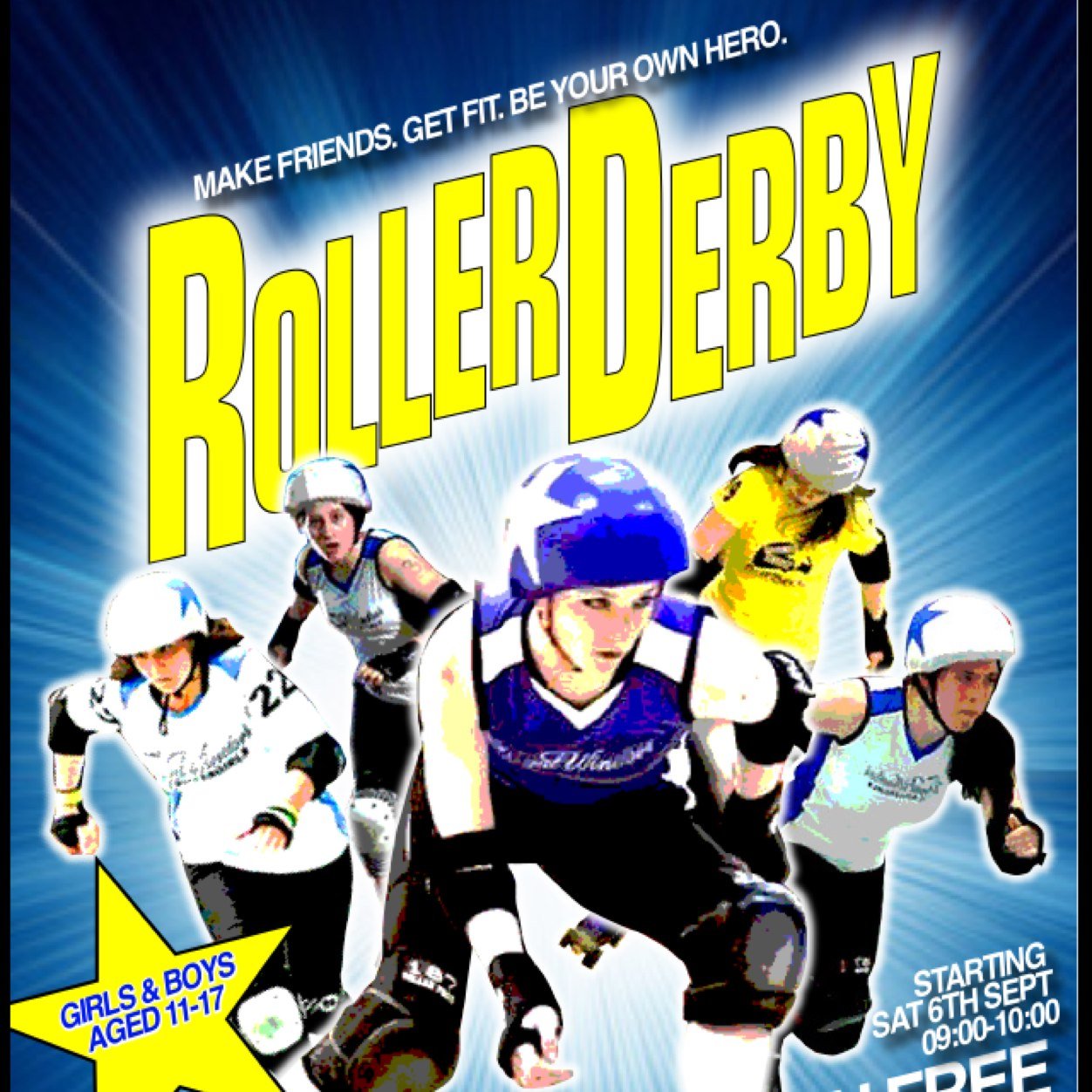 Junior roller derby for boys & girls aged 11-17. Windsor Leisure Centre, Sat' 9am.
curfewskatecrew@windsorrollergirls.com