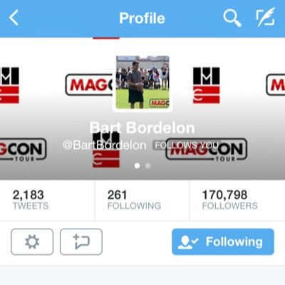 congrats the one and only bart bordelon follows you!!!