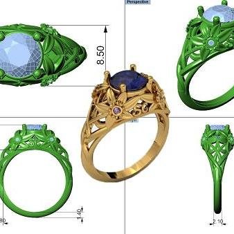 Offering Rhino CAD Jewellery Designing Training Institute Services Manual Free Hand Sketches, 360 View , Rendering for Jewellery Ecommerce Portals & Websites