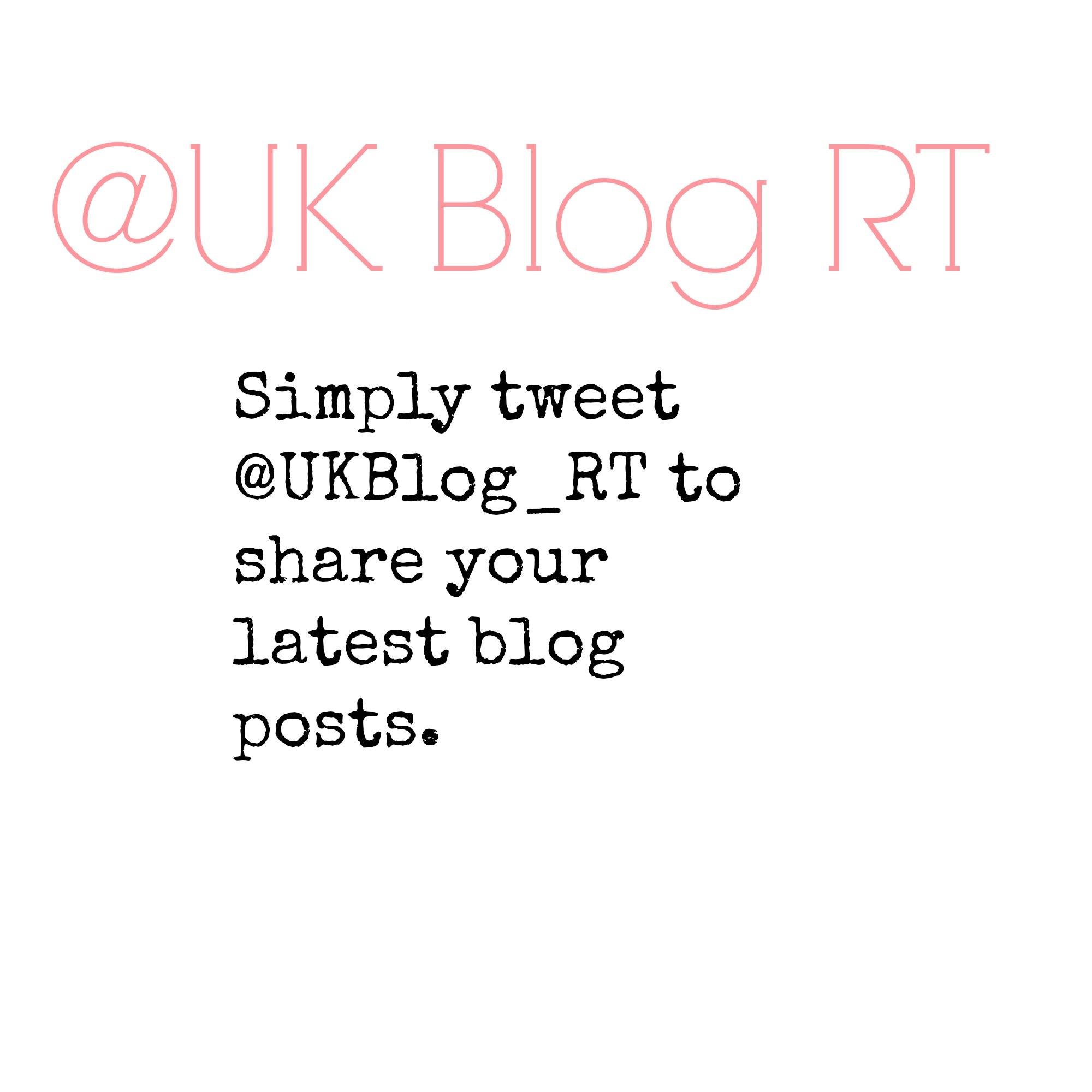 Twitter Account to support UK Bloggers. Will Retweet any blog tweets to @UKBlog_RT .