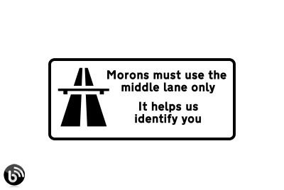 Despite it becoming illegal in 2013 people still hog the middle lane. Providing services for people who don’t understand the Highway Code.