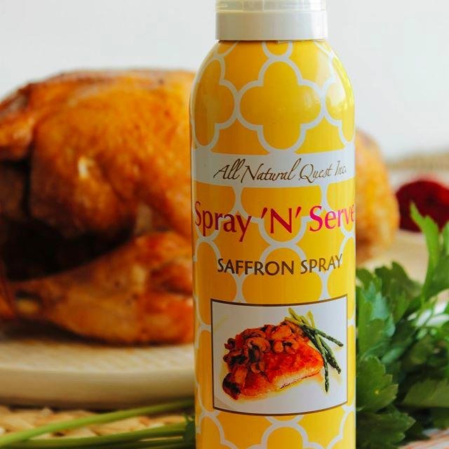 We believe in delicious, beautiful, and healthy food that’s all natural, including our Spray N Serve Saffron Spray! 100% Saffron in a easy to use bottle!