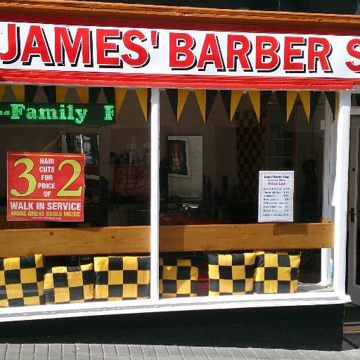 Eco Friendly James' Barber Shop. Open 6 days a week. Our Experts will make a Miracle to You-OR money BACK guarantee...