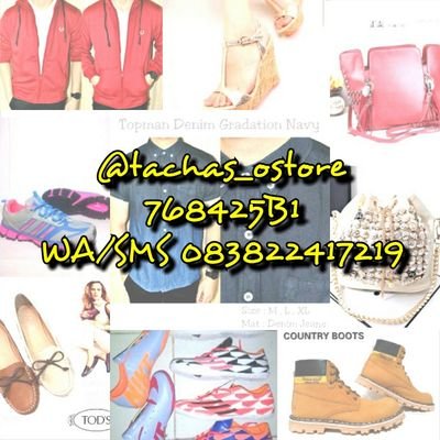 tacha's online store
ready shoes (sport & casual / men & women), fashion bag & clothes
CP 768425B1 / WA / SMS 083822417219
welcome reseller / dropshiper