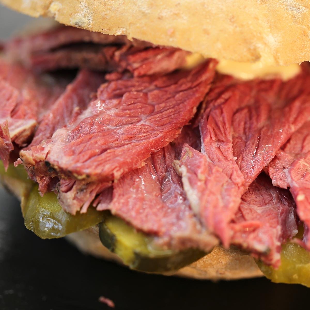 saltbeefbros's profile picture. Serving up slow-cooked, salt beef sandwiches with gherkins & mustard at various markets & events in London