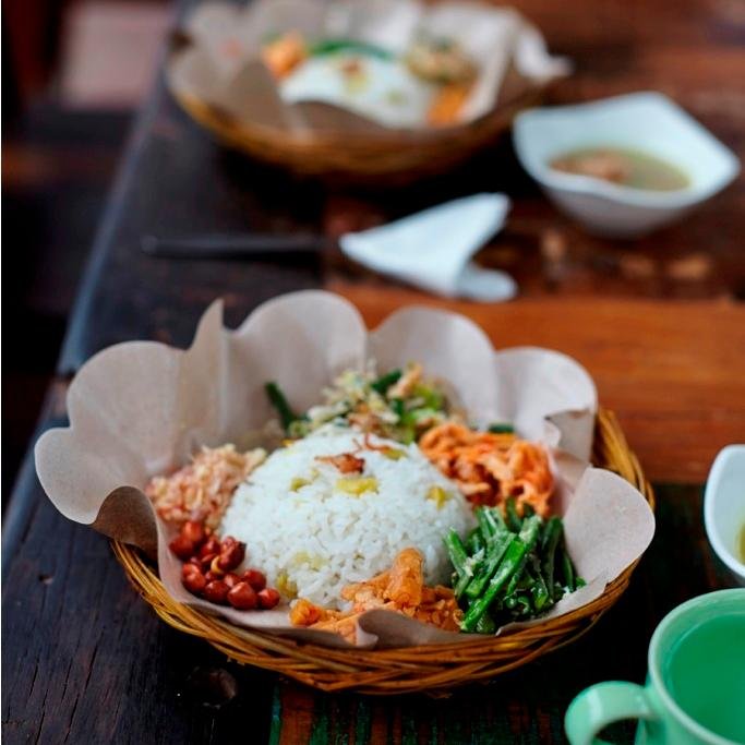Authentic Balinese dinner served in our lovely backyard :)