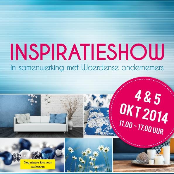 6e jaar inspiratieshow bij Kooijman Interieurs en Gladzo Parket Woerden in samenwerking met diverse plaatselijke ondernemers.