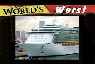 Monthly award to the cruise line demonstrating the worst treatment of cruise passengers, crew members, and the environment.