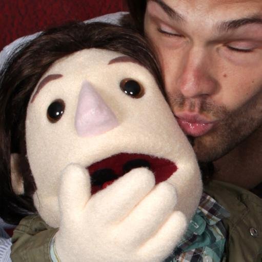 Puppet Jared Padalecki / Sam Winchester. Actor, Foam American. (Not the real Jared Padalecki. No offense/infringement intended. Run/built by @house_of_darkly)