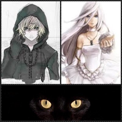 Our father is @MissingHidan. Kuro's our giant battle-cat. We seem nice... But we kill. A lot. Please make us angry. It gives us more drive. We're both 18. Twins