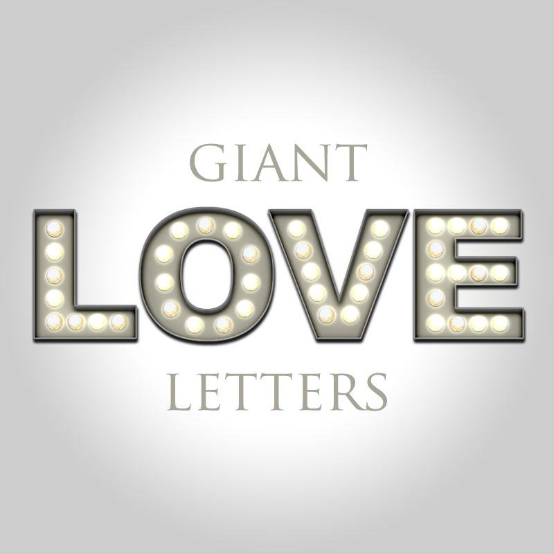 Hire outdoor and indoor Giant Love Letters for the East Midlands.