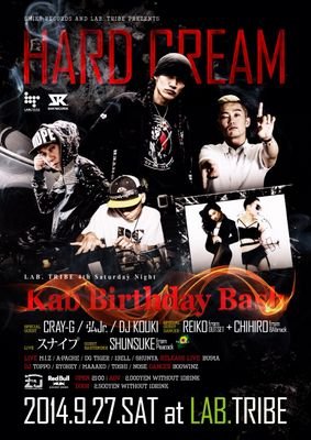 HARD_CREAM's profile picture. 毎月第四土曜を中心に、京都Lab.Tribeで開催される Big Party『HARD CREAM』の公式アカウントです。毎月様々な仕掛けを用意し、音楽とお酒で楽しめる空間を創りあげています。情報を随時更新!! フォロー宜しくお願い致します。