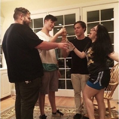 We are a band... kinda. (@treybizo @Mason_Masoff @mollytheimpaler @NotJoeAuermann)