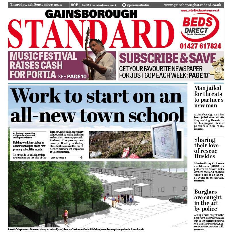 The Gainsborough Standard - newspaper out every Thursday, online every day. Got a story? Email newsroom@gainsboroughstandard.co.uk