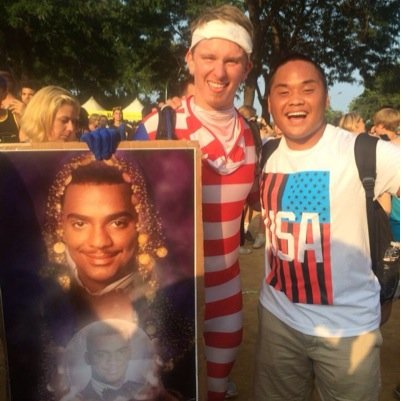 One of the four Asians you'll find at a country festival.