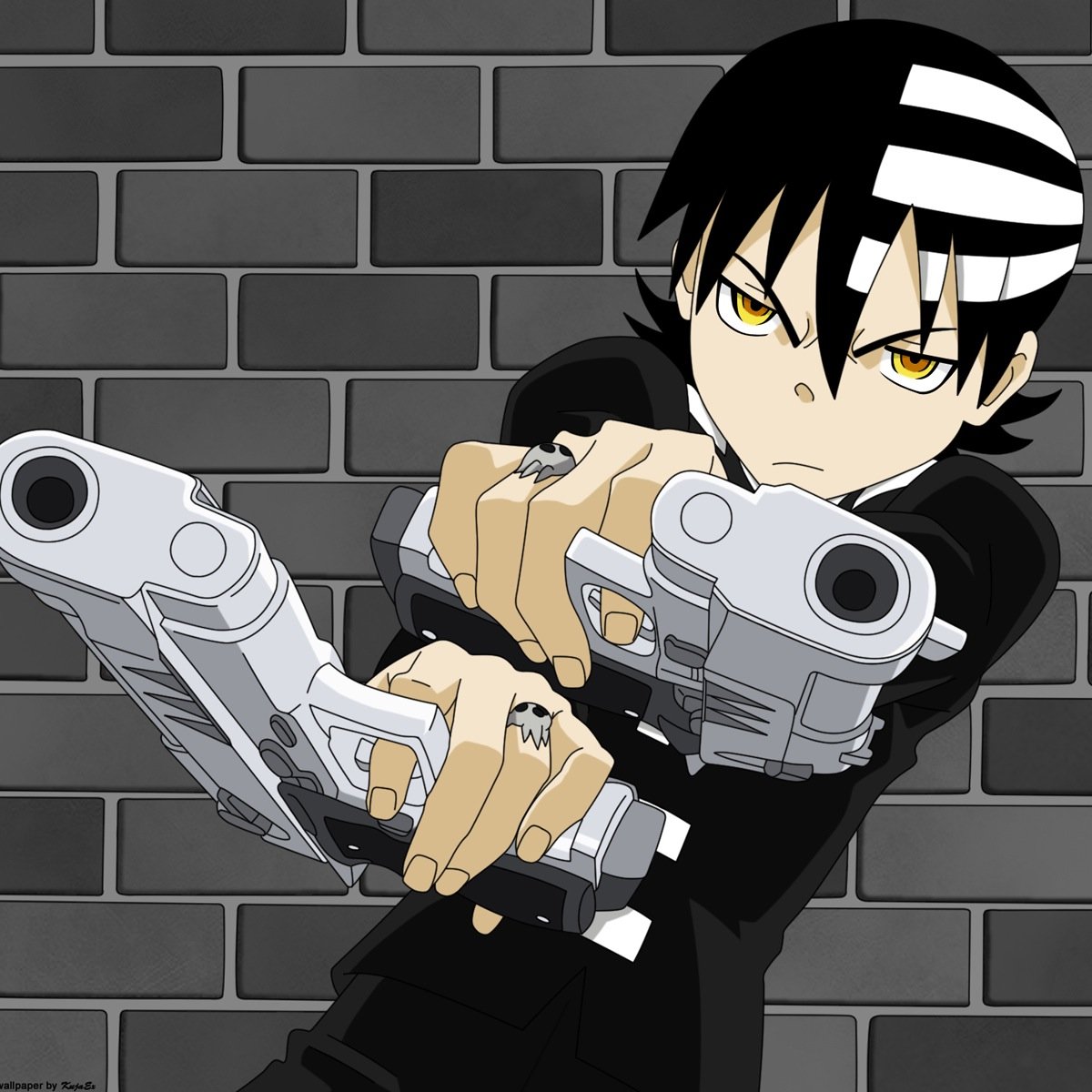 The name is Kid. Death the kid. I am Lord Deaths son. Armed with my pistols I strive to make the world balanced. Ah…symmetry.