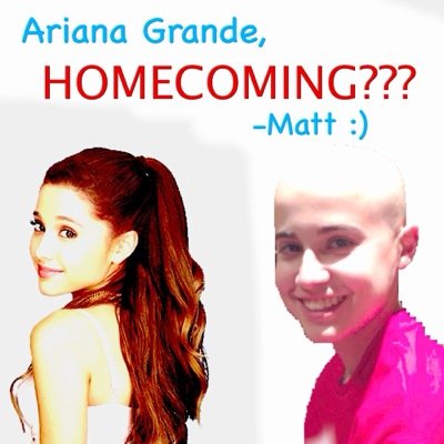 Helping @the_mattvasquez take @ArianaGrande to Homecoming!
