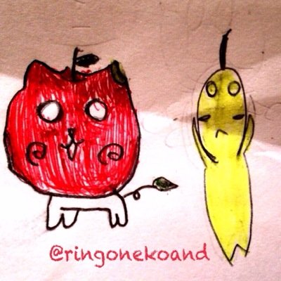 みなさんもりんごたべすぎるとりんごねこみたいにお顔がりんごになっちゃうよ〜               (五十嵐さん)