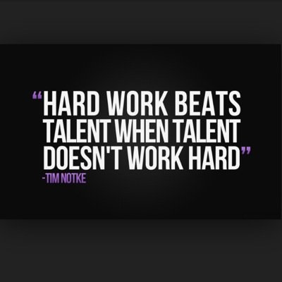 Il lavorare duro porta a buoni risultati 

Hard Work Be Talent Official Account