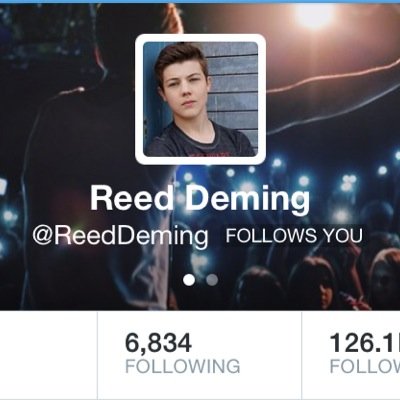 Reed followed you sunshine, Im beyond happy for you you deserve it he loves you