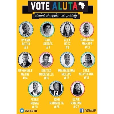 VoteAluta's profile picture. Vote ALUTA for UCT SRC 2014/2015. Student Struggles, Our Priority.