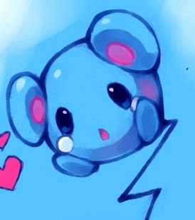 {A baby girl Azurill,Wild, Knows Water gun and charm.}